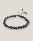 Bracelet with large golden turtle and colored lava