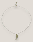 Collar isla de Fuerteventura 20mm acero titanio con cadena fina soldada