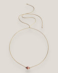 Collar minimal con bola 8mm de esponja coral rosa y separadores dorados con brillis de cristal rosa
