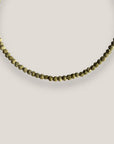 Collar mini base 4mm esponja coral verde olivina