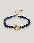 Pulsera tortuga dorada con lava azul añil