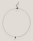 Collar isla de Fuerteventura 10mm acero titanio negro con cadena fina soldada