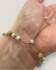Pulsera Eloise con estrella howlita y amazonitas