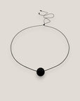 Collar minimal bola de lava negra 12mm