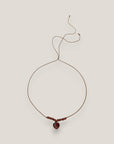 Collar midi corazón dorado escamas de sirena rosas tornasoladas lava rosa separadores cristalitos rosas