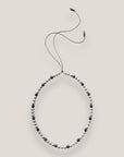 Collar Dafne con perlas de cristal nacarado y filigranas gunmetal con cristalitos
