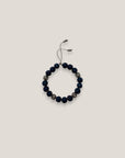 Pulsera Dafne 10mm lava azul añil filigrana gunmetal con cristalitos