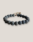Pulsera base 8mm esponja coral azul marino