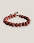 Pulsera base 8mm esponja coral granate
