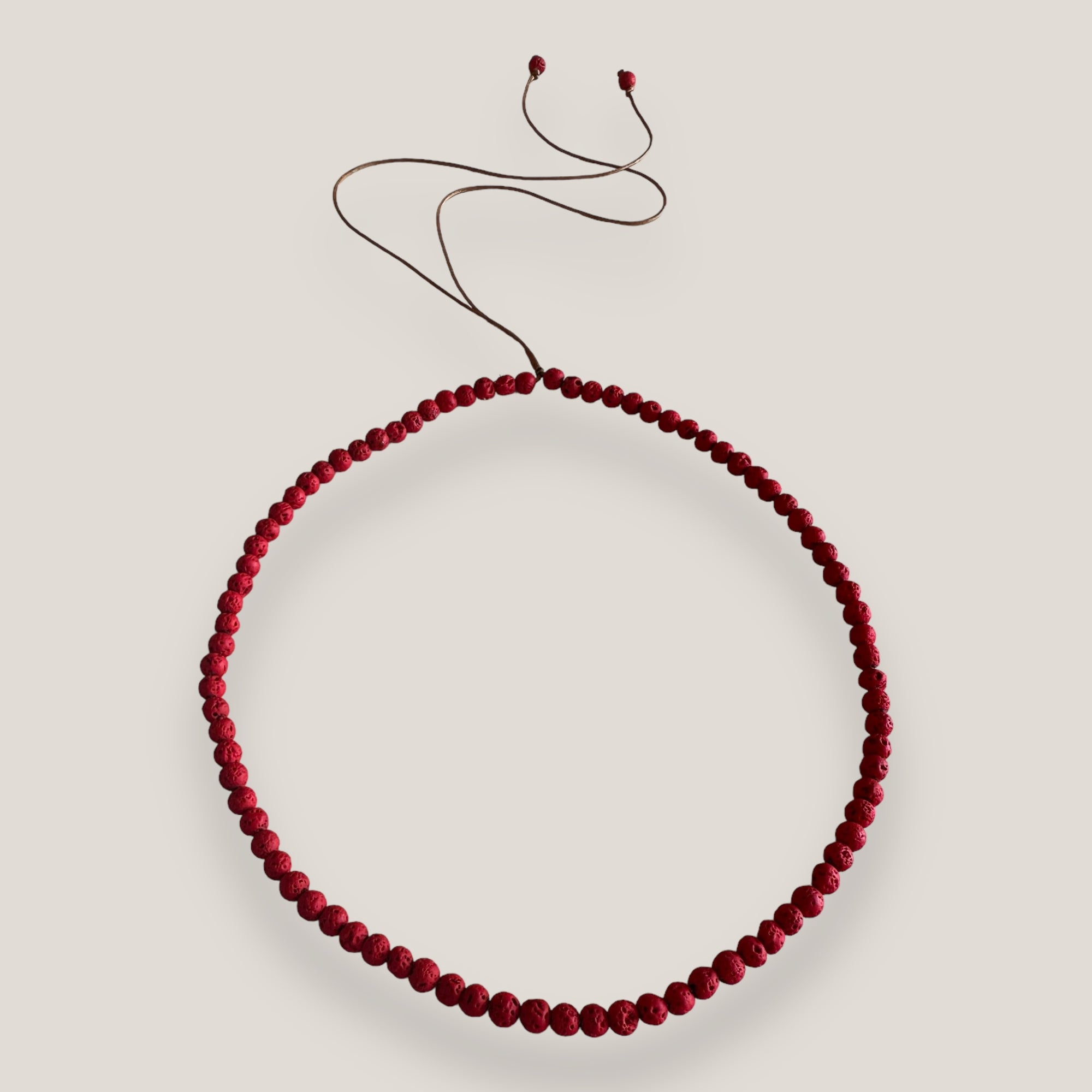 Collar base 4mm lava roja