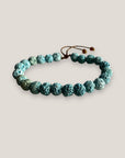 Pulsera base 6mm esponja coral azul turquesa