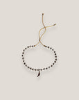 Pulsera con cristales facetados gris electrochapado engarzados isla fuerteventura