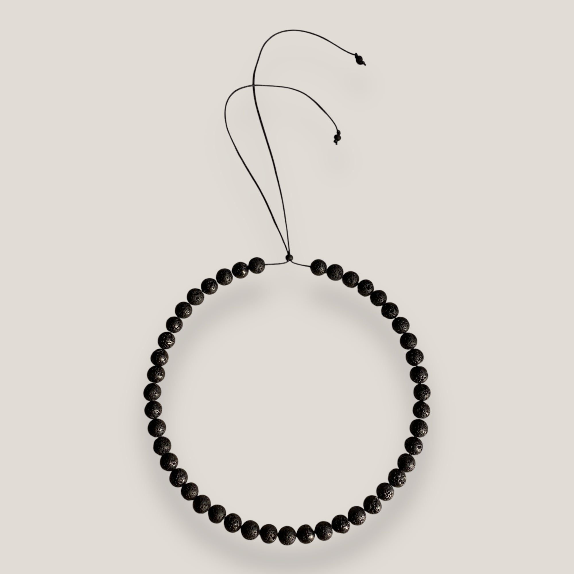 Collar Gran Base 8mm lava negra