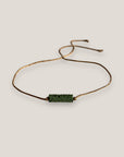 Pulsera minimal con tubo de esponja coral caqui