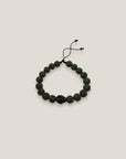 Pulsera con gran calavera howila negra esponja coral verde caqui