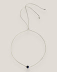 Collar minimal con bola 8mm de lava añil