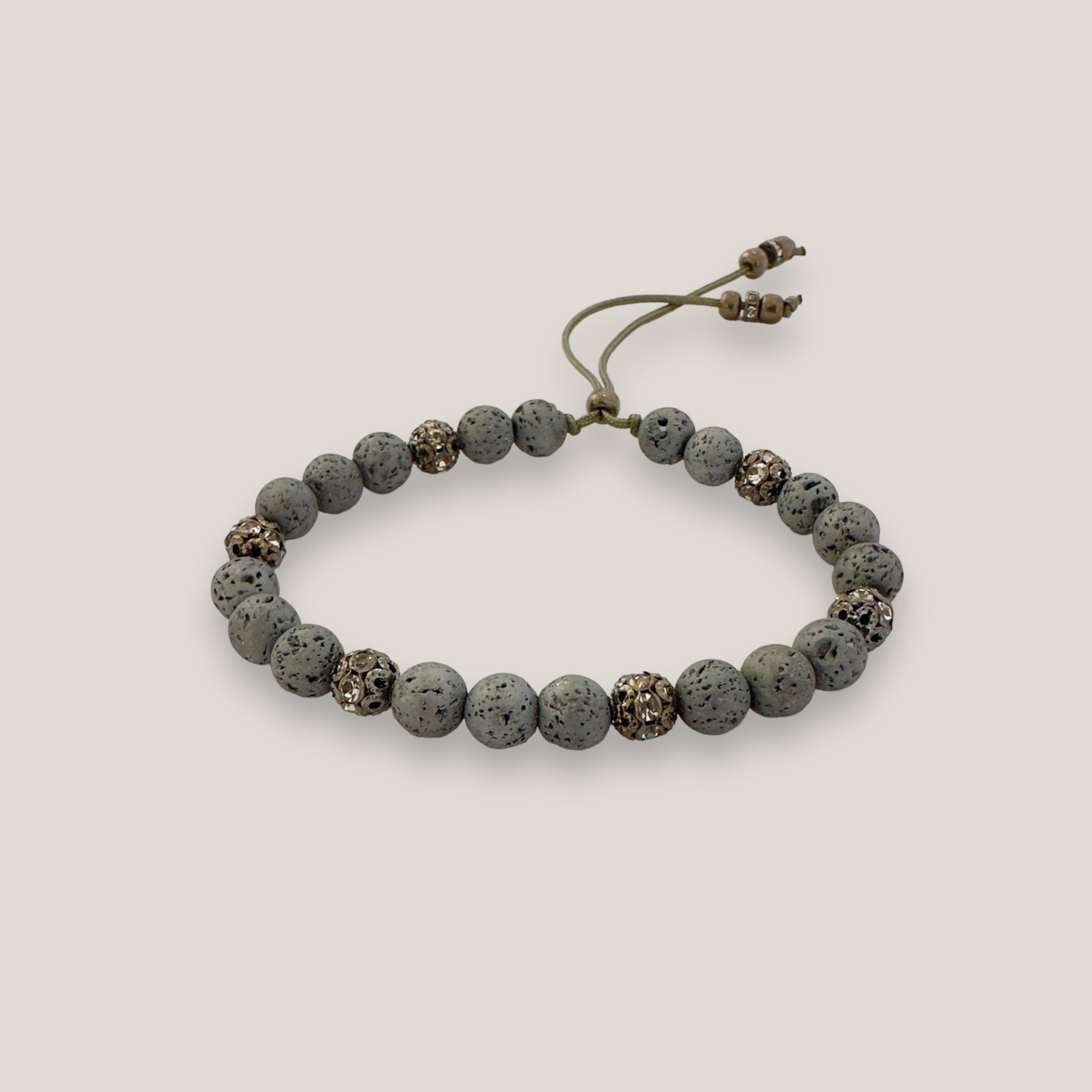 Bracelet with large golden turtle and colored lava