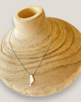 Collar isla de Fuerteventura 20mm acero titanio con cadena fina soldada