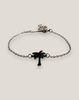 Pulsera cadena con palmera acero