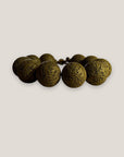 Pulsera con grandes cuentas esponja coral verde caqui