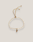 Pulsera con cristales facetados blancos engarzados isla fuerteventura acero oro