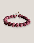Pulsera base 8mm esponja coral fucsia