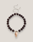 Collar gran caracola múrex esponja coral marrón ocuro