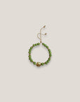 Pulsera con gran tortuga dorada lava verde claro