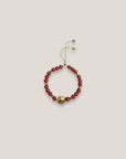 Pulsera con gran tortuga dorada lava fucsia