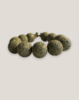 Pulsera grandes cuentas esponja coral verde caqui