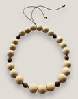 Collar con grandes cuentas madera y separadores acero orl