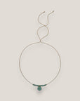 Collar midi medalla estrella dorada esmalte turquesa esponja coral verde turquesa separadores dorados cristalitos turquesas