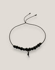 Midi-Armband mit Insel Fuerteventura 10 mm aus schwarzem Stahl