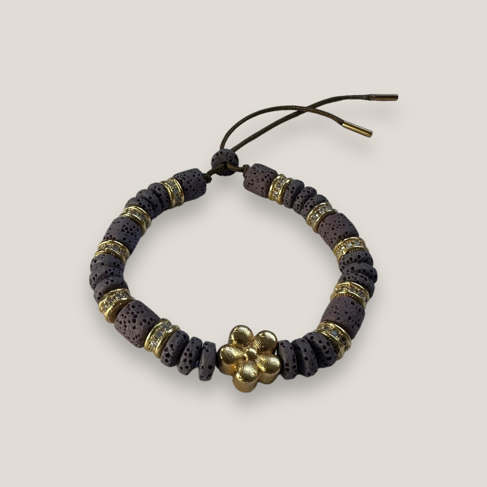 Maxi luxi silver turtle bracelet and lava color
