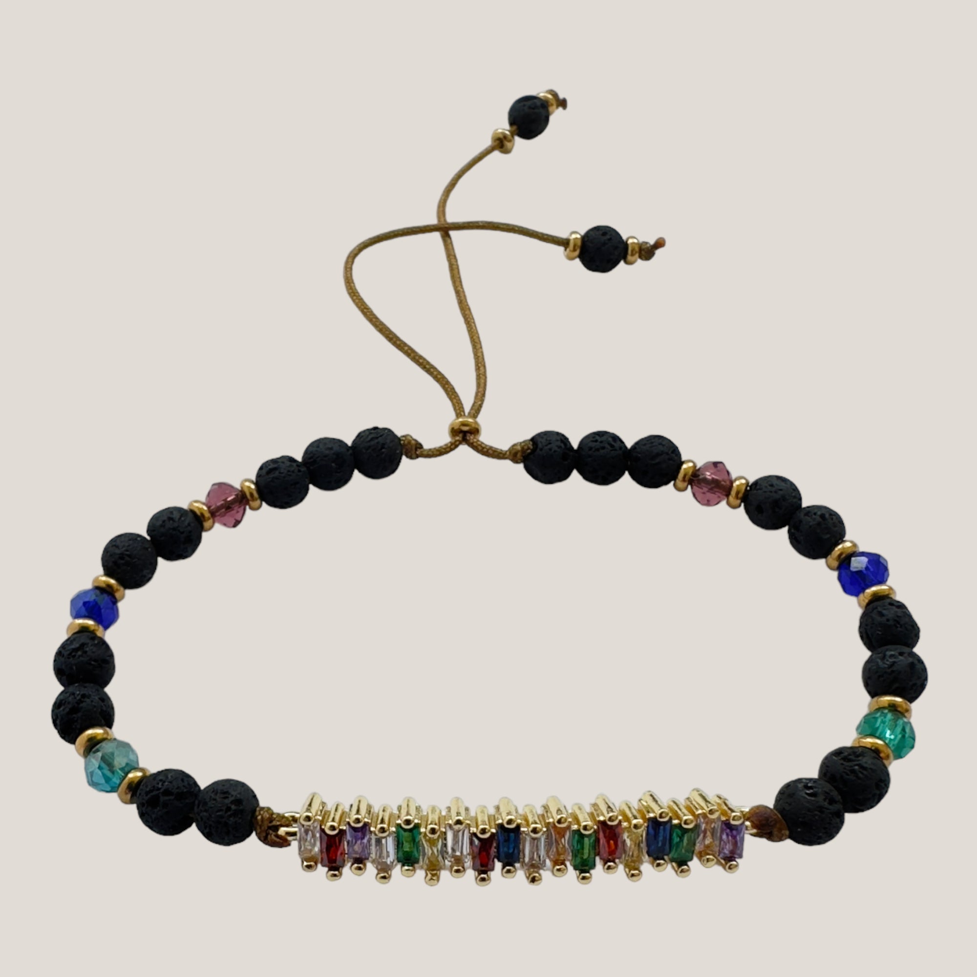 Maxi luxi silver turtle bracelet and lava color