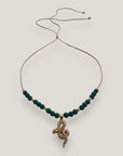 Maxi luxi silver turtle bracelet and lava color