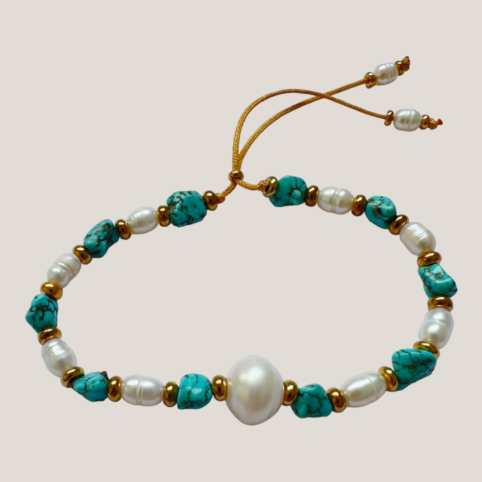 Midi bracelet me golden turtle and lava color