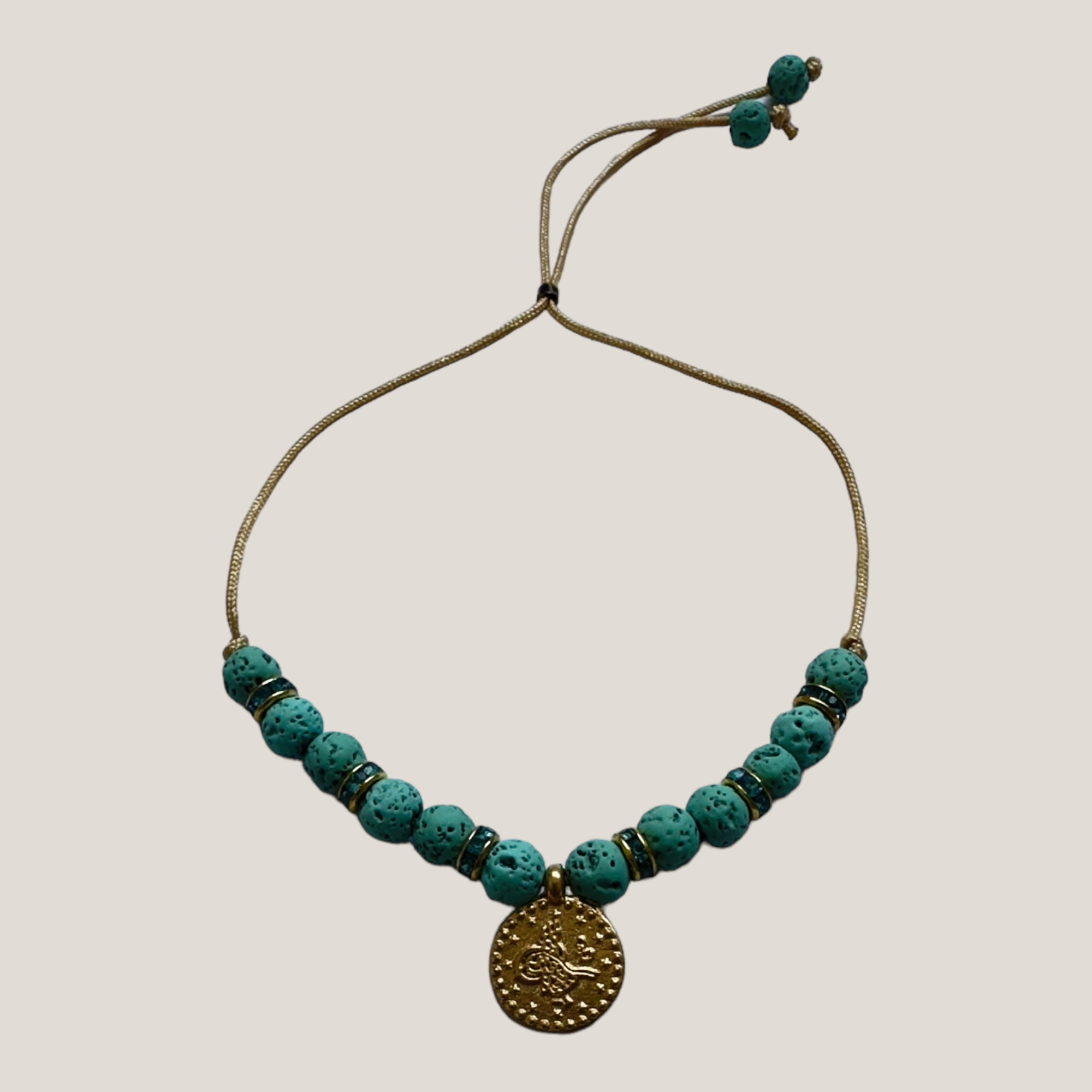 Midi bracelet me golden turtle and lava color