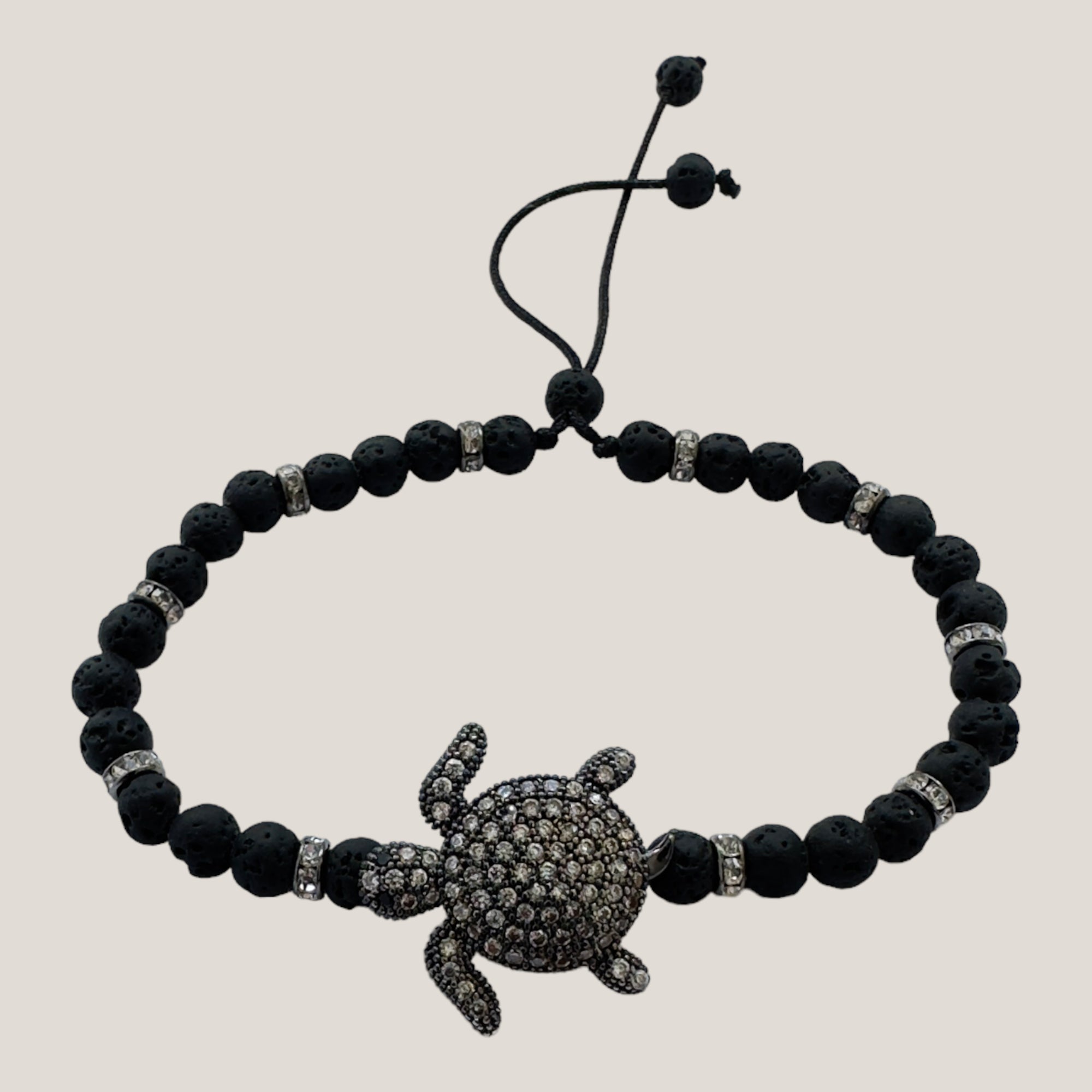 Maxi luxi silver turtle bracelet and lava color