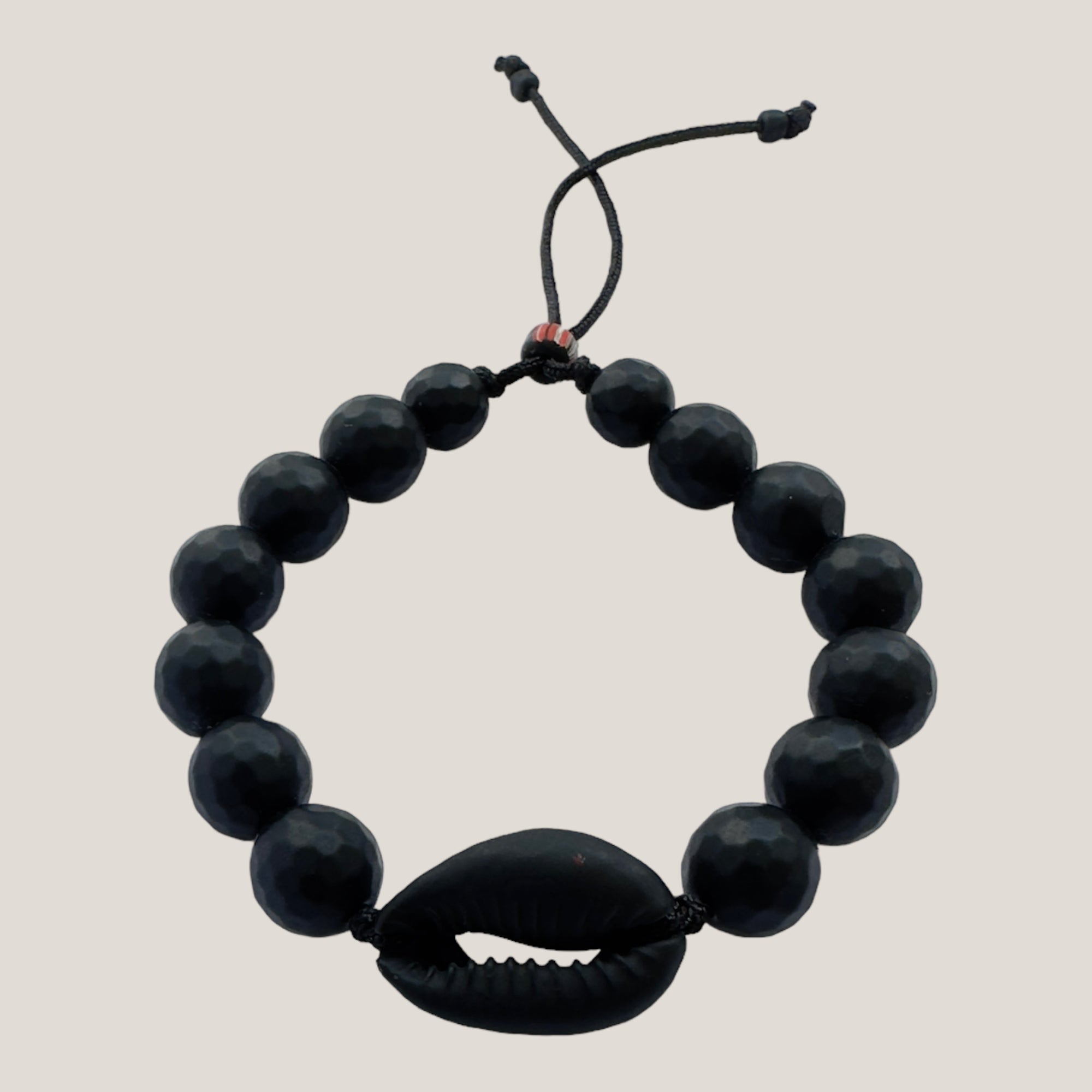 Bracelet with large golden turtle and colored lava