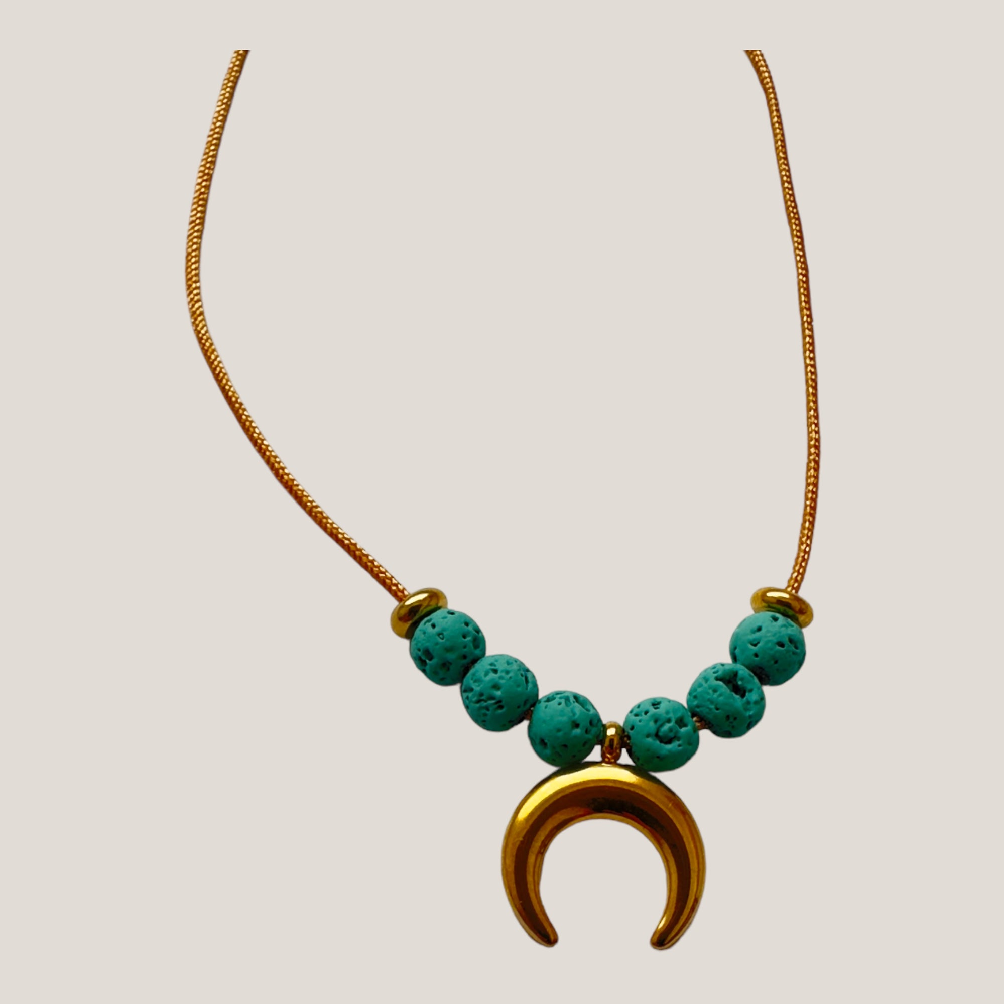 Maxi bracelet with golden turtle and colored lava