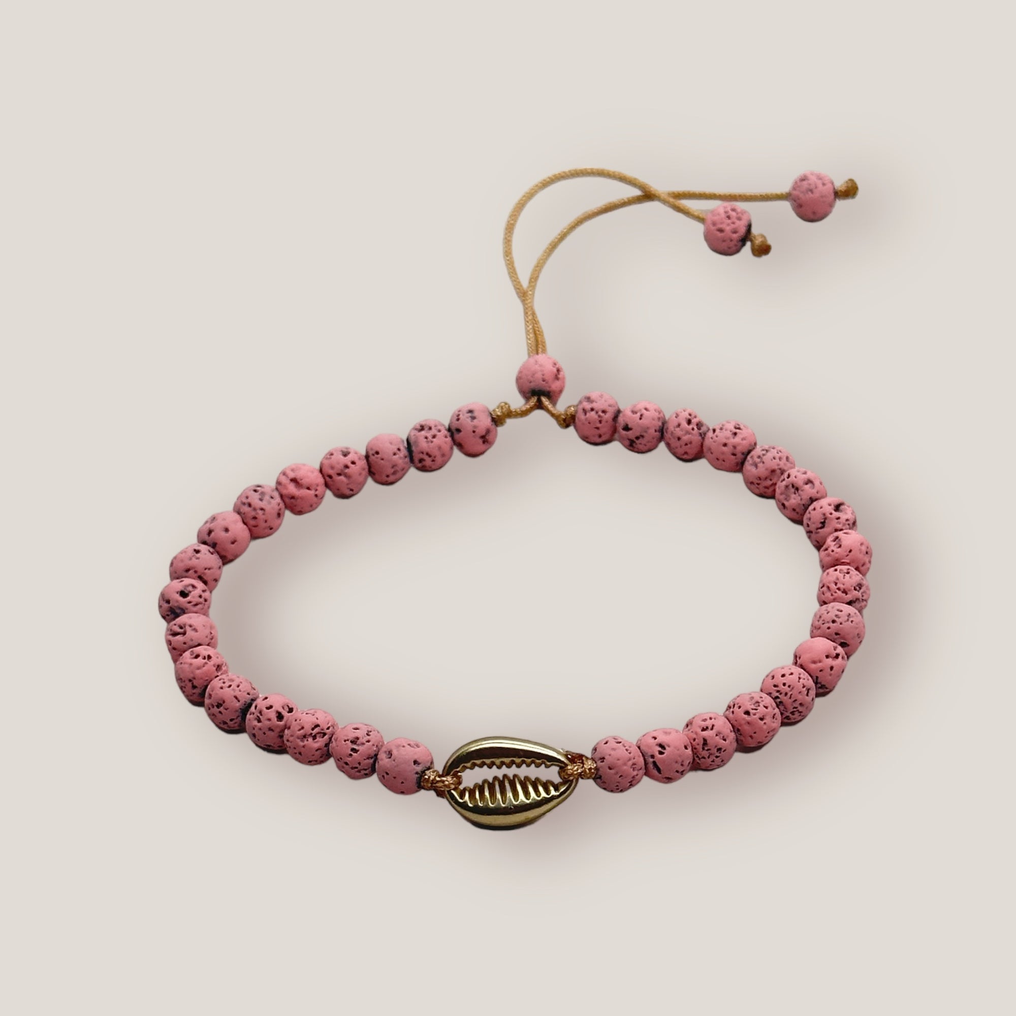 Golden turtle bracelet and colored lava
