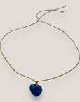 Collar minimal con corazón de cristal facetado