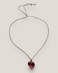 Collar minimal con corazón de cristal facetado