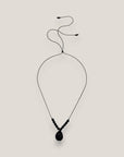 Collar midi cowrie negra mate ónix