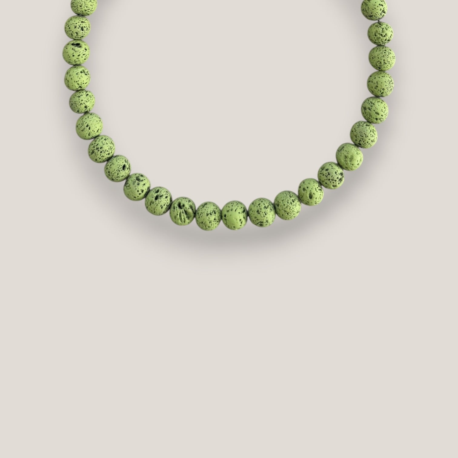 Collar base 10mm lava verde pera