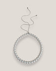 Collar base 10mm perlas de cristal nacarado blanco