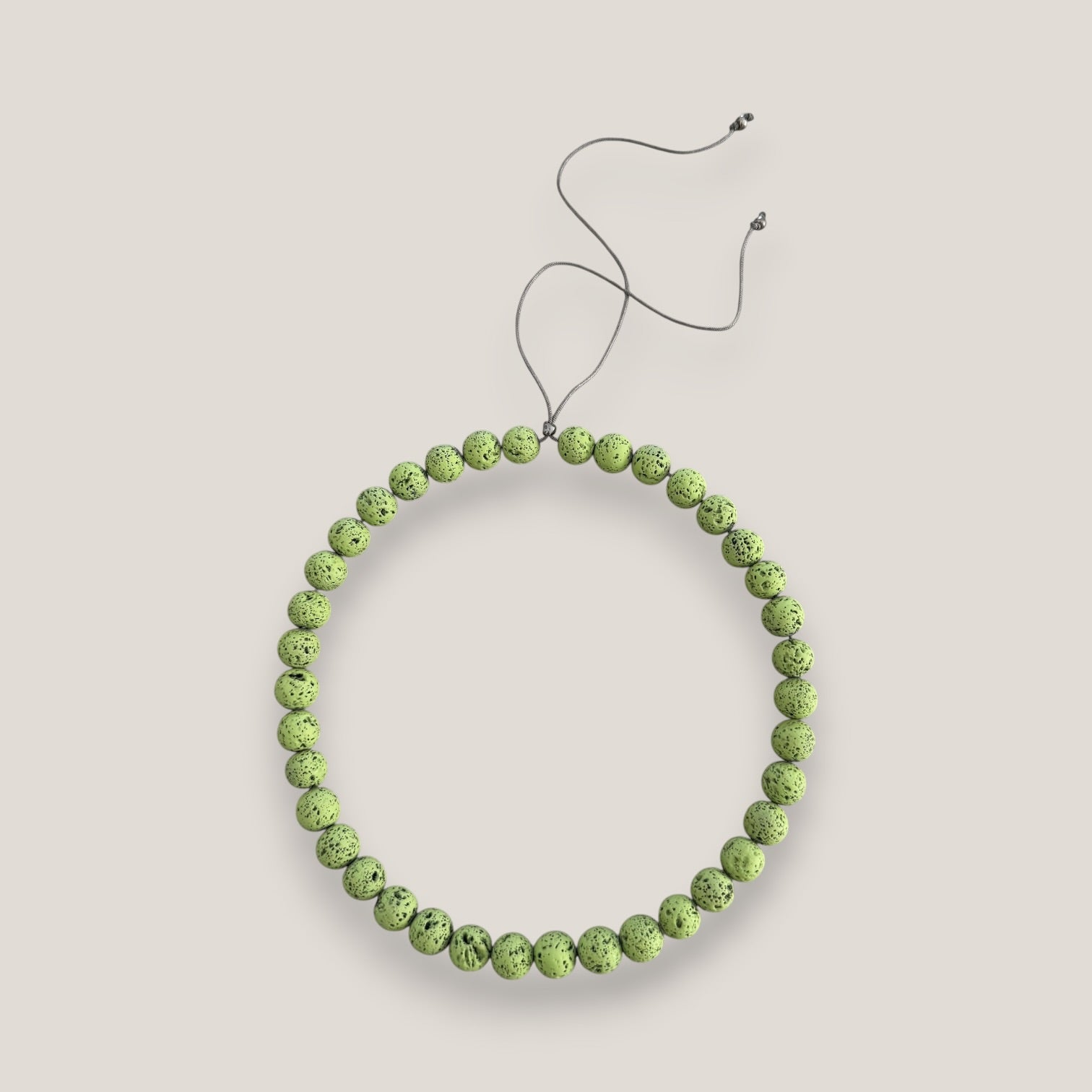 Collar base 10mm lava verde pera