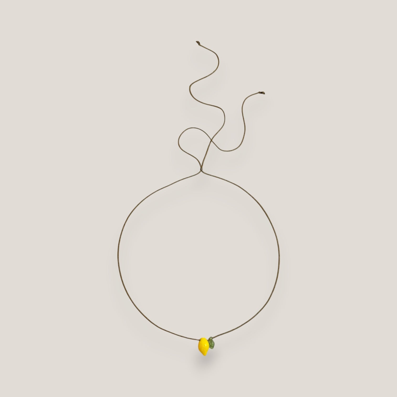 Lemon and leaf necklace