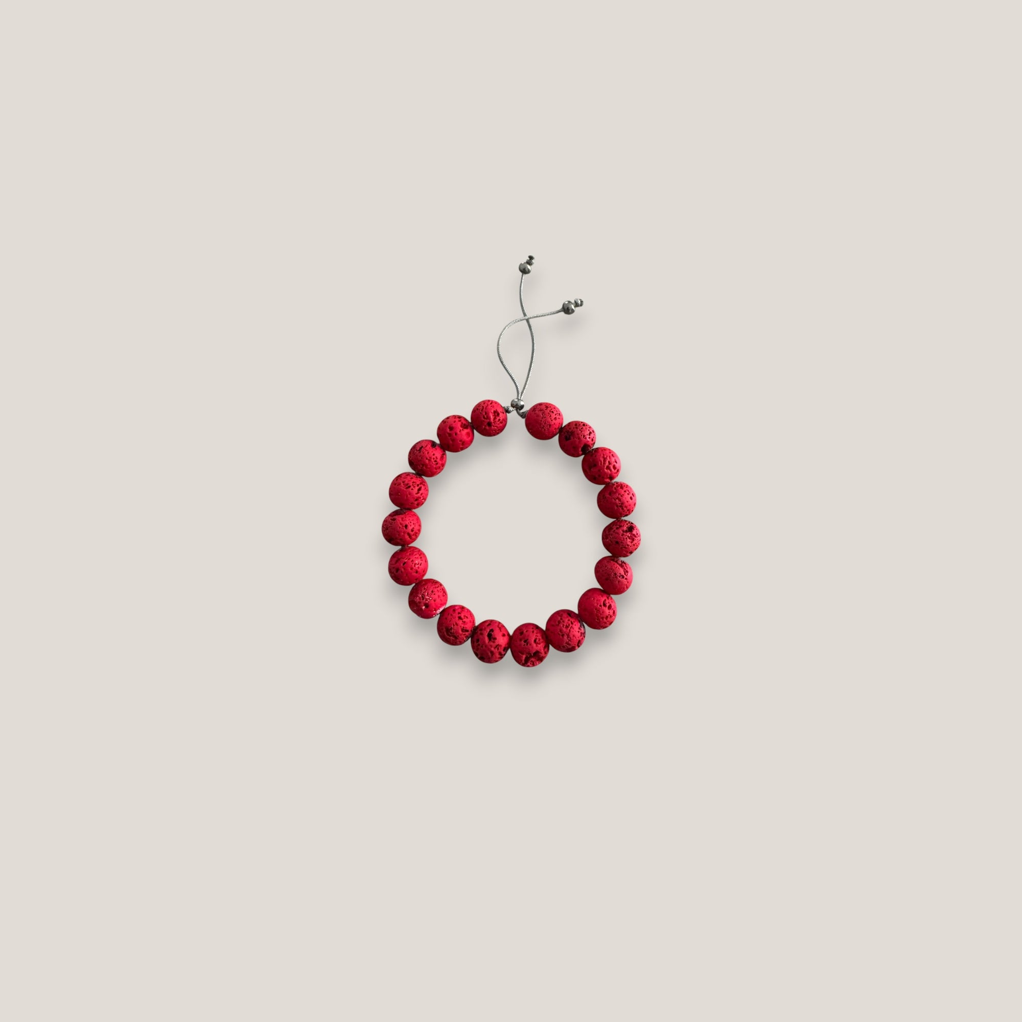 Pulsera base 10mm lava rojo